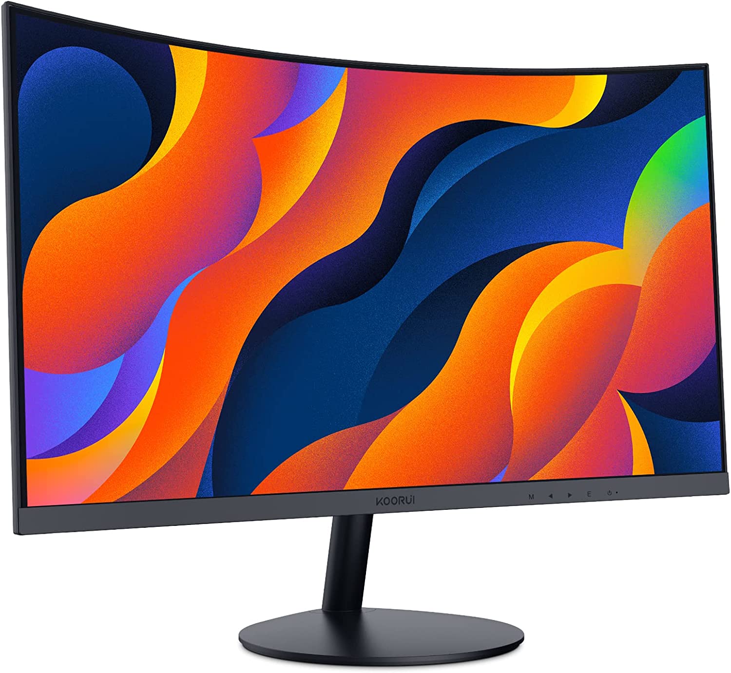 KOORUI 24-Inch Curved Computer Monitor- Full HD 1080P 60Hz Gaming Monitor 1800R LED Monitor